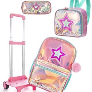 Backpacks Wheels Roller Luggage with Lunch Box