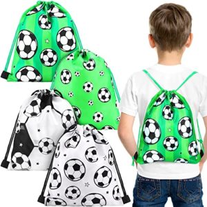 16 PCS Soccer Party Bags Drawstring Goodie Bags