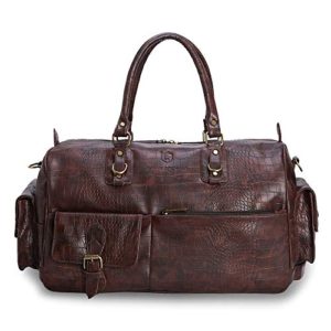 Crocodile Faux Handmade Travel Duffel Bag