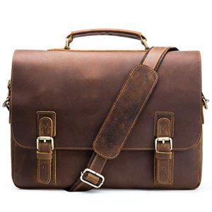 Jack&Chris 15.6 inch Leather Messenger Bag