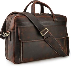 Vintage Genuine Leather Briefcase for Men