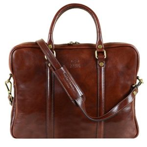 Leather Briefcase Bag Slim Full Grain Leather