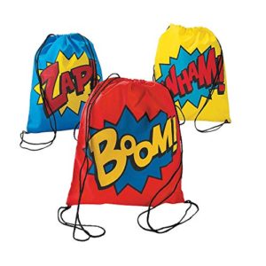 Superhero Drawstring Backpack Bags