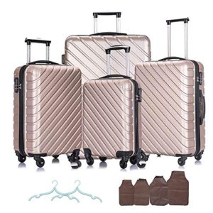 Apelila 4 Piece Hardshell Luggage Sets