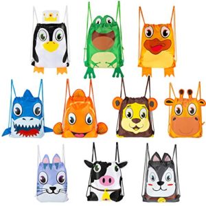 Animal Drawstring Bags for Birthday Candy Goodie Treat