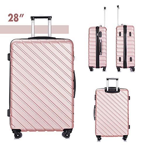 Rose Gold 4-Piece Travel Luggage Set - Elevate Your Journeys with ...