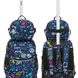 NEW TILAMI 18 Inch Rolling Backpack with Lunch Bag