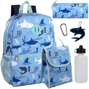 Boy's 6 in 1 Backpack With Lunch Bag