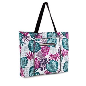 Women Beach Tote Utility Bag with Zipper