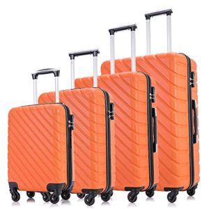 Spinner Suitcase Hardshell Light Travel Case (Orange)