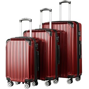 Coolife Luggage Expandable 3 Piece Sets