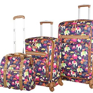 Lily Bloom Luggage 3 Piece Softside Spinner Suitcase