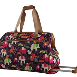 Lily Bloom Luggage Designer Pattern Suitcase