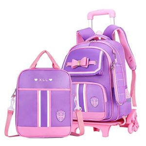 3Pcs Bowknot Princess Style Trolley School Book Bag