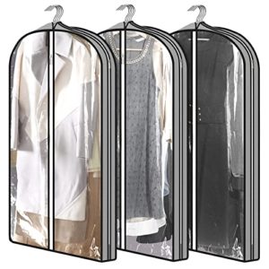 Clear Suit Garment Bags with 6" Zipper Gusset