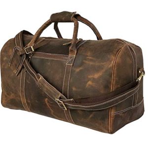 24 Inch Leather Duffel Bags for Men and Women