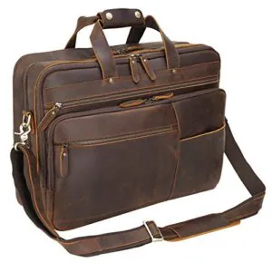 Polare 18" Full Grain Leather Briefcase For Men