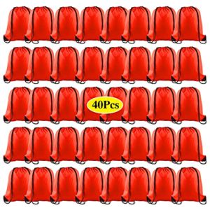 KUUQA 40Pcs Red Drawstring Backpack Bags