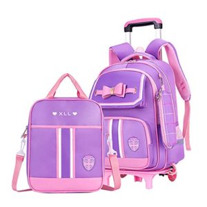 Rolling Backpack Carry On Luggage with Lunch Bag & Pencil Case