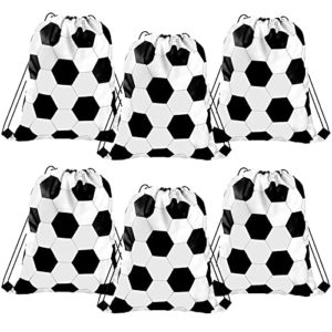 6 Pieces 17.2 Inch Soccer Softball Drawstring Bag