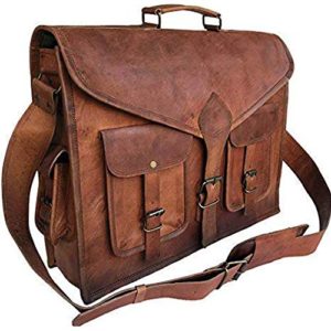 Briefcase Satchel Bag Rustic Vintage Leather