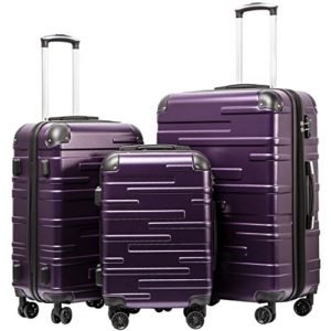 Coolife Luggage Expandable(only 28") Suitcase 3 Piece Set