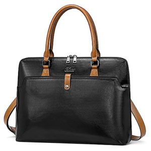 CLUCI Briefcase for Women Oil Wax Leather