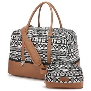 Overnight Bag Carryon Weekend Travel Duffel Tote with Shoe Compartment