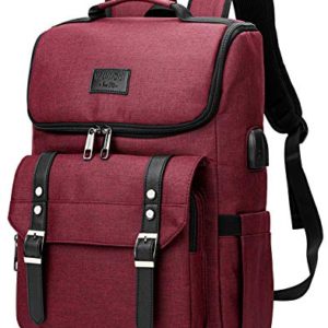 Vintage Laptop Backpack with usb Charging Port 15.6