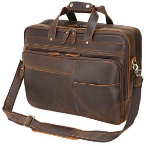 Large Leather Business Briefcase for Men