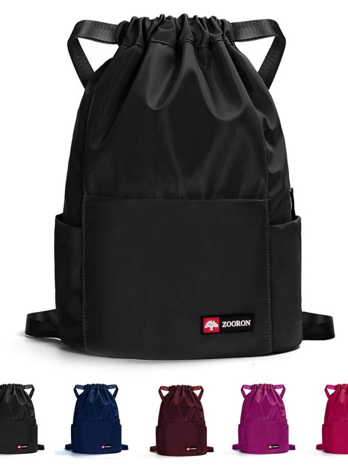 Drawstring Gym Backpack Bag Travel Daypack