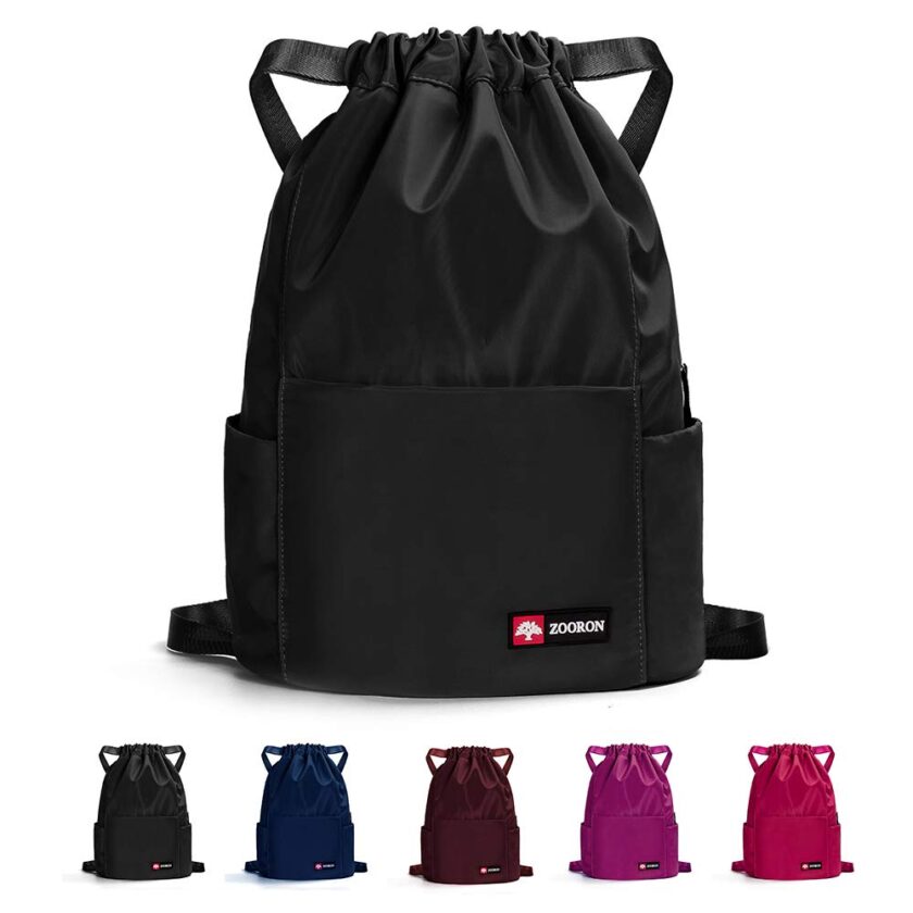 Drawstring Gym Backpack Bag Travel Daypack