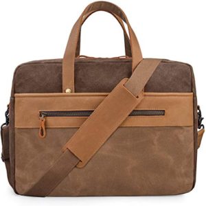 Mens Messenger Bag 15.6 Inch Genuine Leather