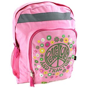 John Deere Peace Youth 16 inch Pink Backpack