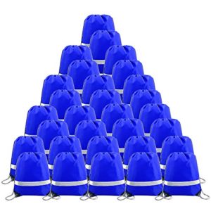 BeeGreen 30 Pieces Royal Blue Drawstring Backpacks