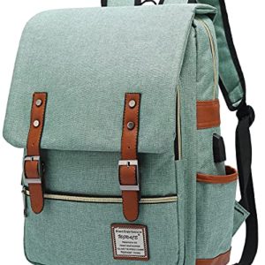 UGRACE Vintage Laptop Backpack with USB Charging Port