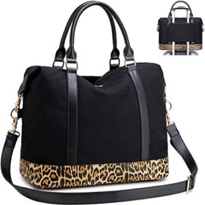 Leopard Weekender Bag Canvas Travel Tote for Women