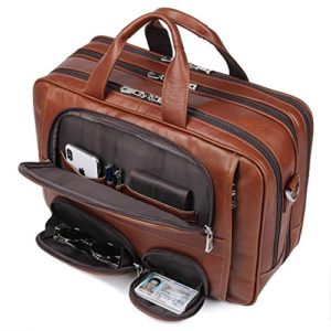 Brown Leather Duffel Bag Augus Business
