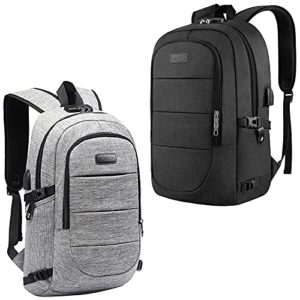 Large Anti-Theft Backpack with USB Charging Port and Headphone
