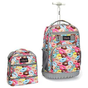 Rolling with Lunch Bag Wheeled Laptop Backpack