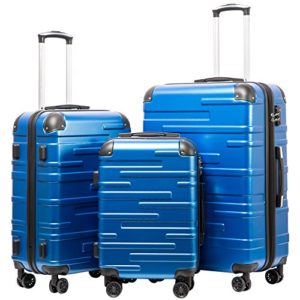 Coolife Luggage Expandable(only 28") Suitcase 3 Piece Set