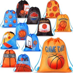 12 Pieces Basketball Party Favor Sports Drawstring
