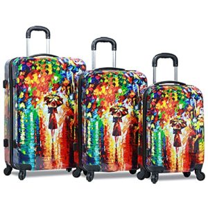 Dejuno Parisian Nights Hardside 3-PC Spinner Luggage Set