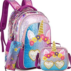 Backpacks for Girls for School with Lunch Box