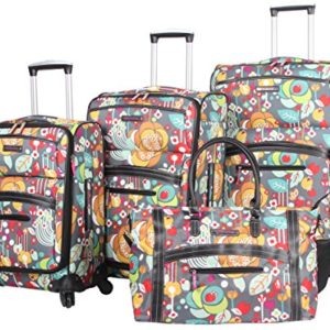 Lily Bloom Luggage Set 4 Piece Suitcase Collection