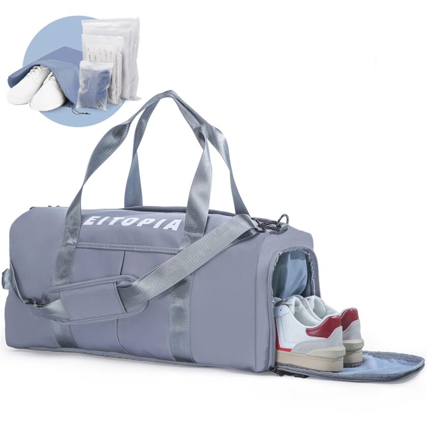 Eitopia Travel Duffle with Wet Pocket & Shoe Compartment