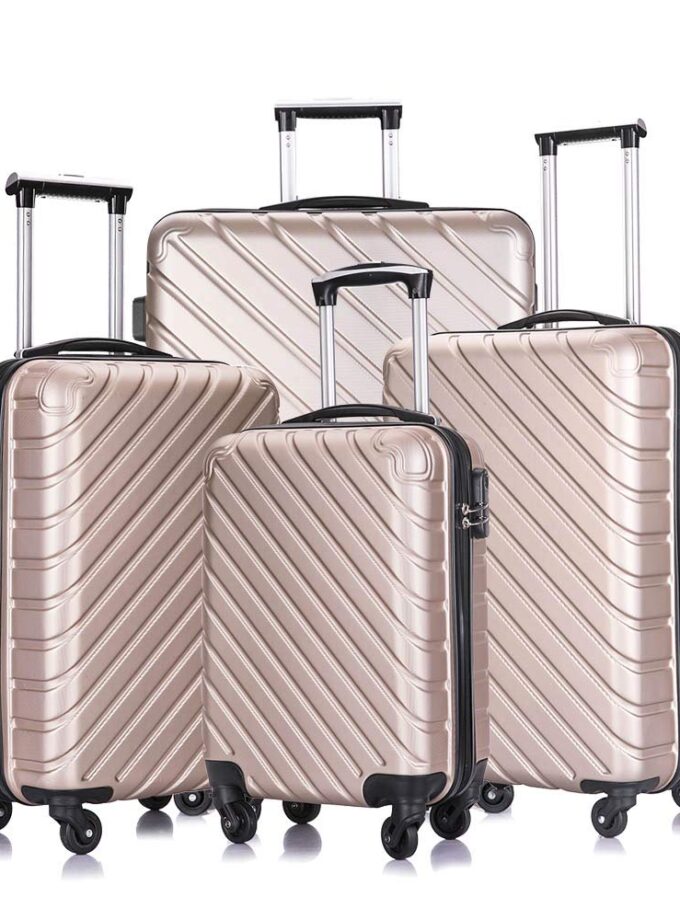 Luggage with Spinner Wheels 4 Piece Luggage Set