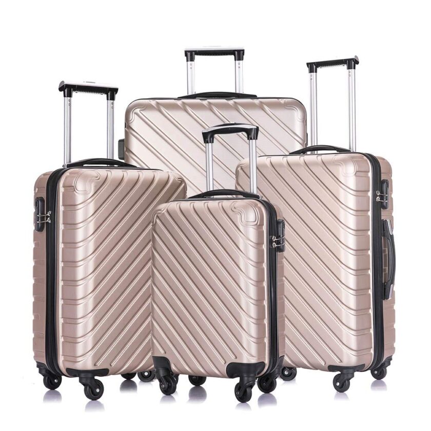 Luggage with Spinner Wheels 4 Piece Luggage Set