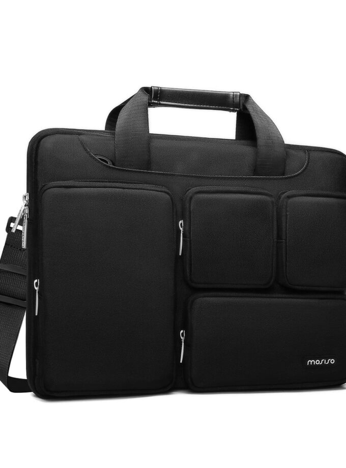 Black 16 inch Laptop Shoulder Messenger Bag