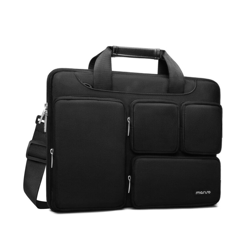 Black 16 inch Laptop Shoulder Messenger Bag